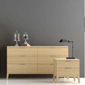 Marsala Collection by Mobican with 6 drawer dresser and night table