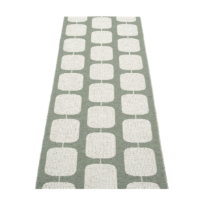 STEN AREA RUG RUNNER BY PAPPELINA IN GREEN AND VANILLA