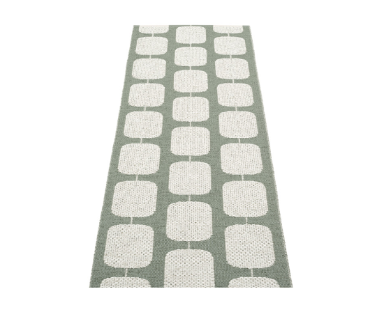 STEN AREA RUG RUNNER BY PAPPELINA IN GREEN AND VANILLA