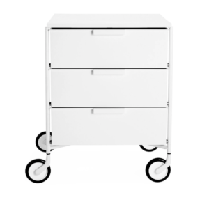 Kartell Mobil Mat Three Drawer with wheals in White