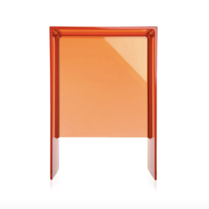 Front view image of Max-Beam small stool by Kartell in Tangerine