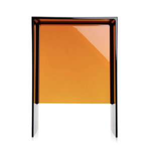 Front view image of Max-Beam small stool by Kartell in Amber