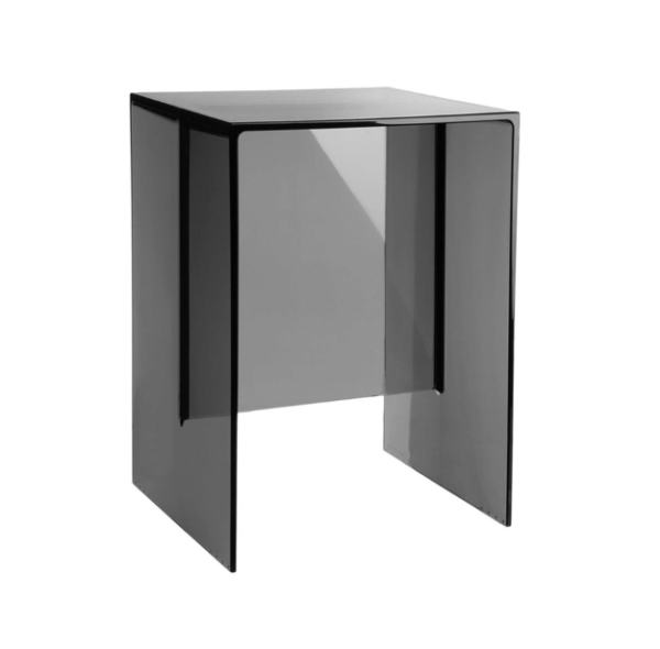 Angle view image of Max-Beam small stool by Kartell in Smoke
