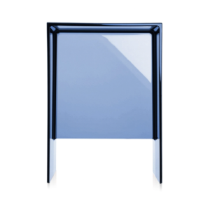 Front view image of Max-Beam small stool by Kartell in Sunset Blue