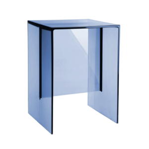 Angle view image of Max-Beam small stool by Kartell in Sunset Blue
