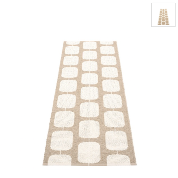 STEN area rug by Pappelina in Light Nougat and Vanilla