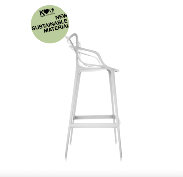 Masters Stool by Kartell in White designed by Philippe Stark
