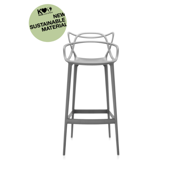 Masters Stool by Kartell in Grey designed by Philippe Stark