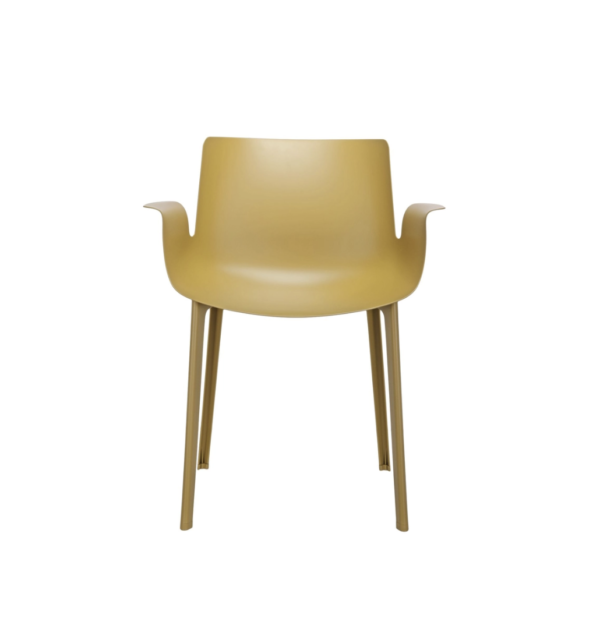 Piuma Chair By Kartell in Mustard color.